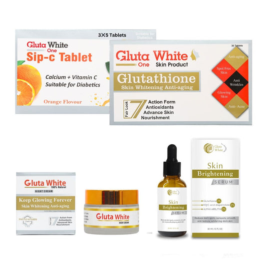 Gluta + Gluta C + Cream + Serum (Gluta White Complete Set)