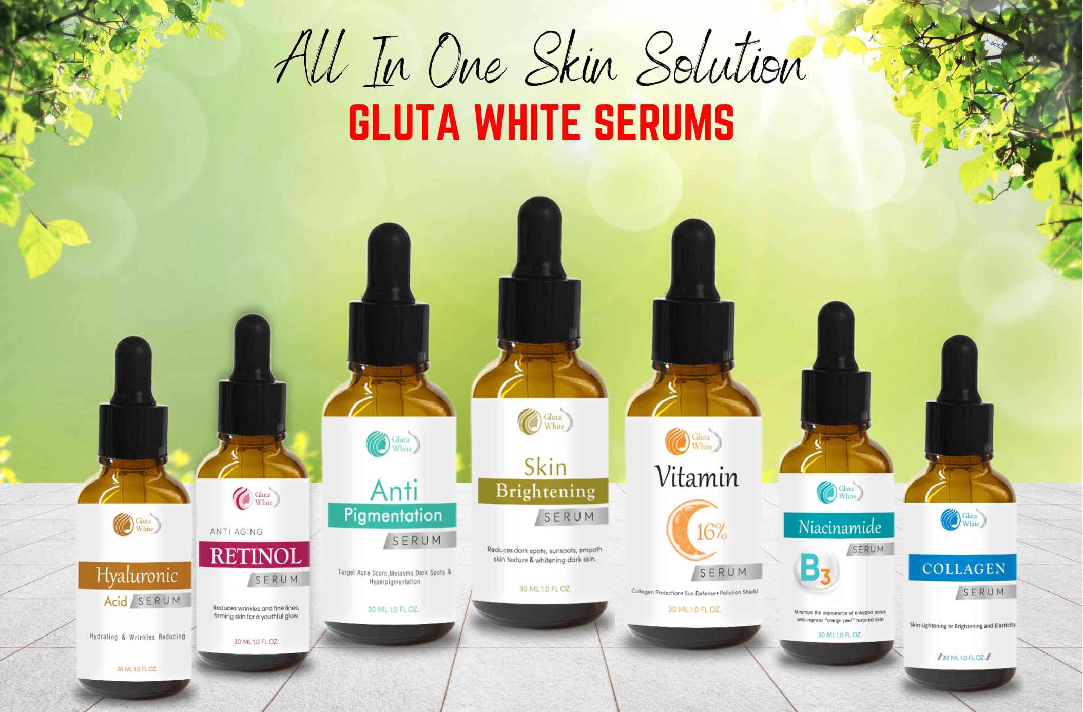 Gluta white whitening serums