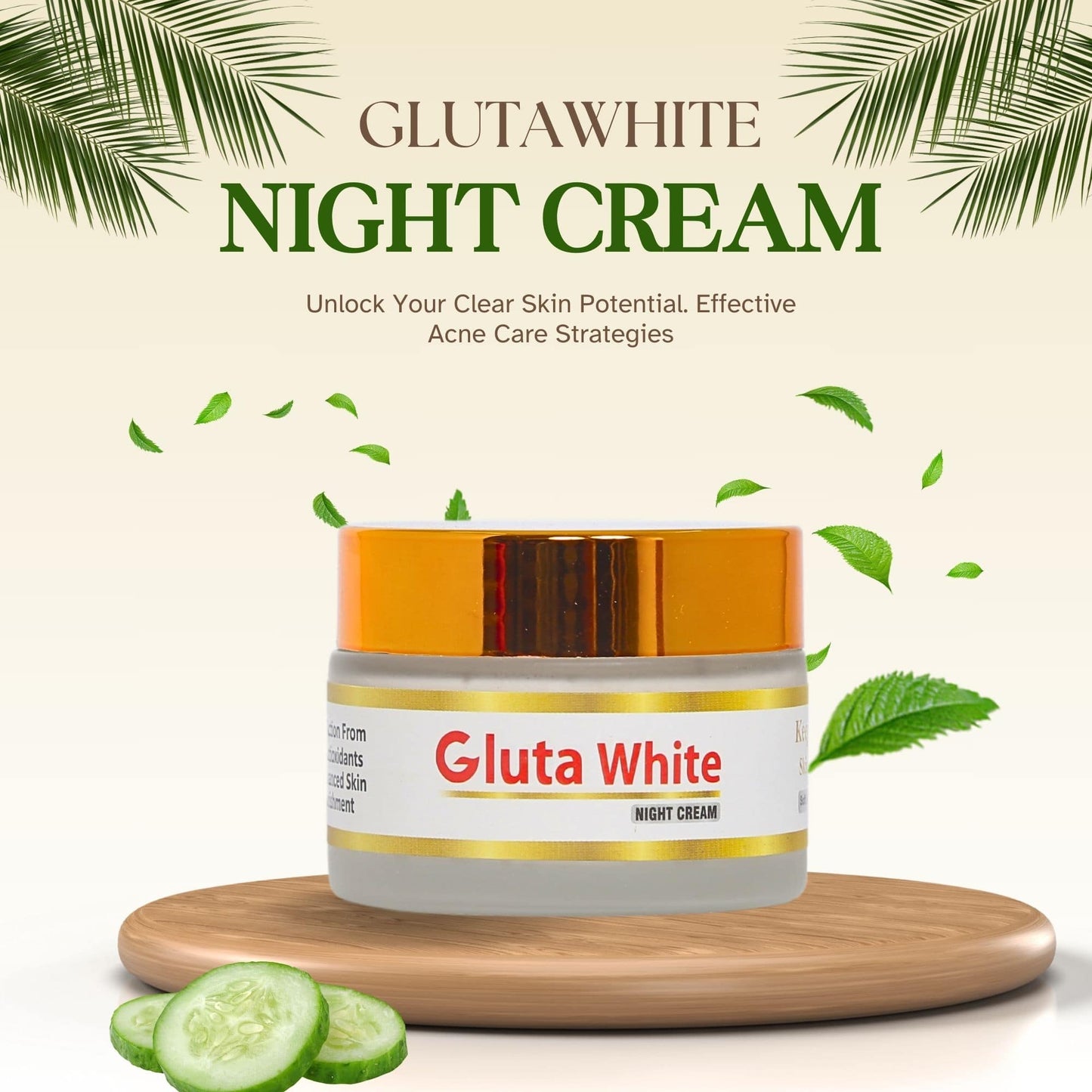 gluta white night cream