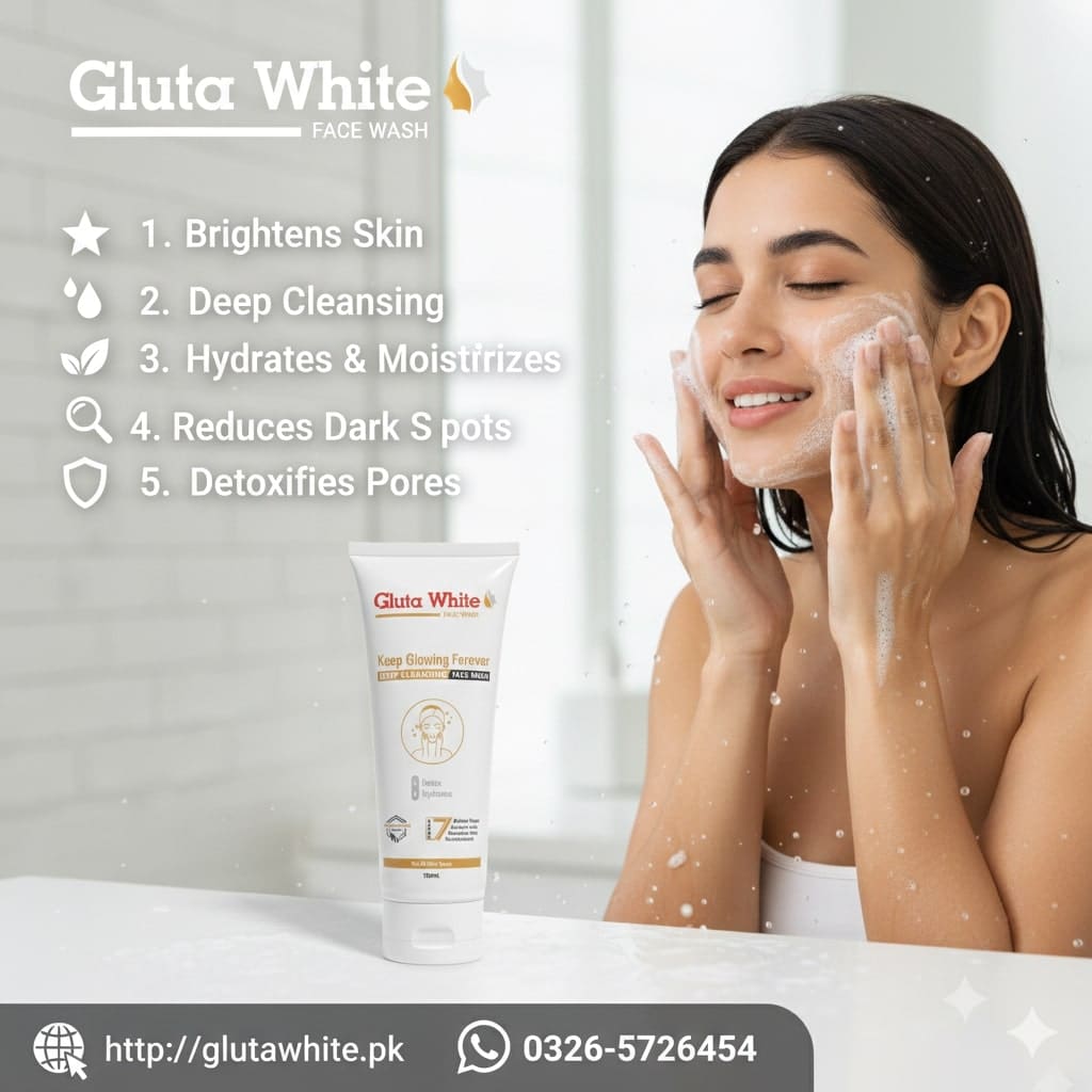 lady skin care gluta white face wash
