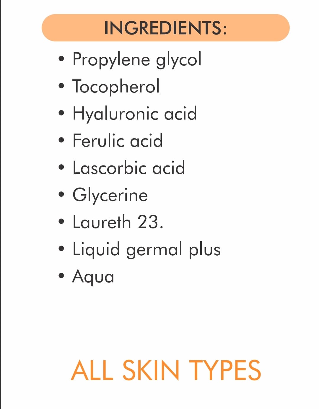 vitamin c serum ingredients