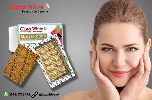gluta white tablets are best skin brightening supplement with all necessary skin care ingredients like glutathione, collagen, vitamin e, sodium ascorbate and alpha lipoic acid, available at affordable price in pakistan