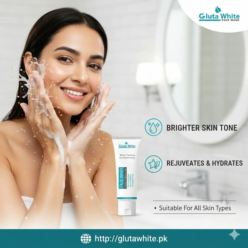 Gluta White Face Wash for Face Whitening & Brightening