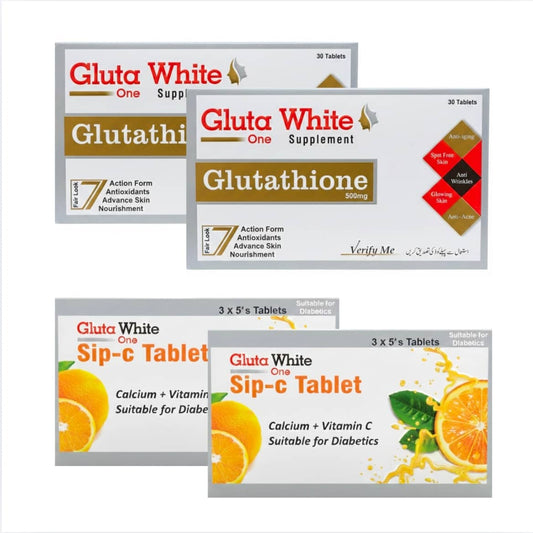 Gluta white full body Whitening tablets with sip c