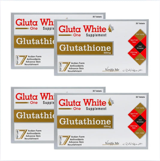 Four packages of Gluta White One Glutathione supplement 