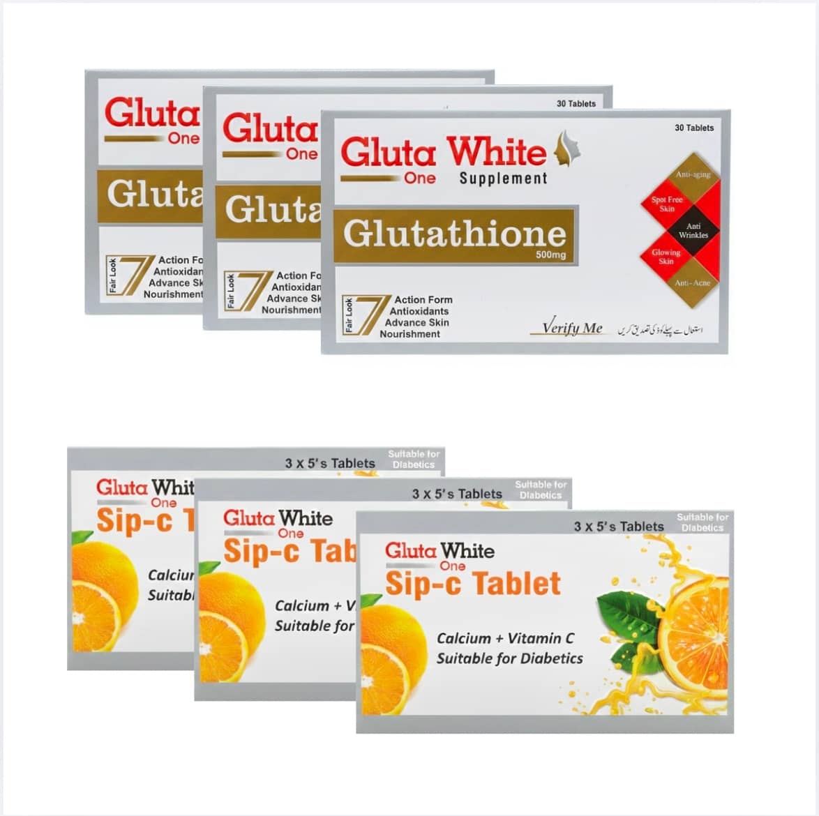 Gluta white tablets with vitamin C best glutathione supplement in Pakistan 