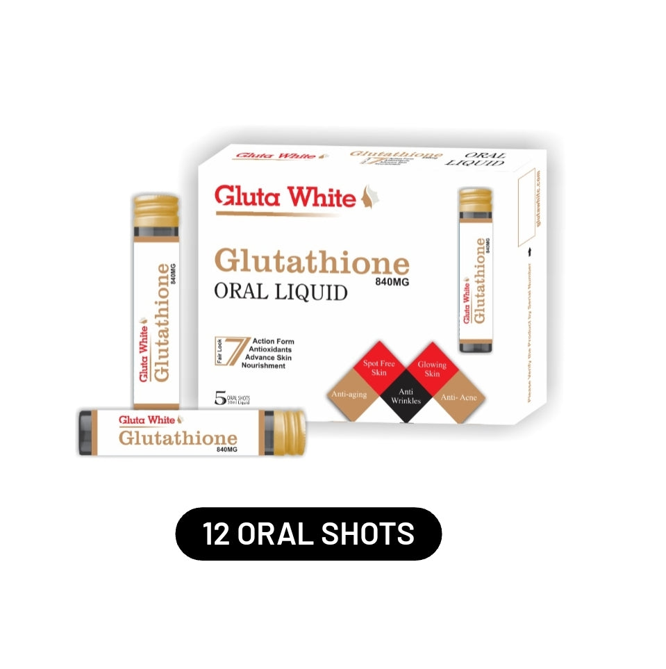Gluta White Beauty Shots (12 Oral Shots)