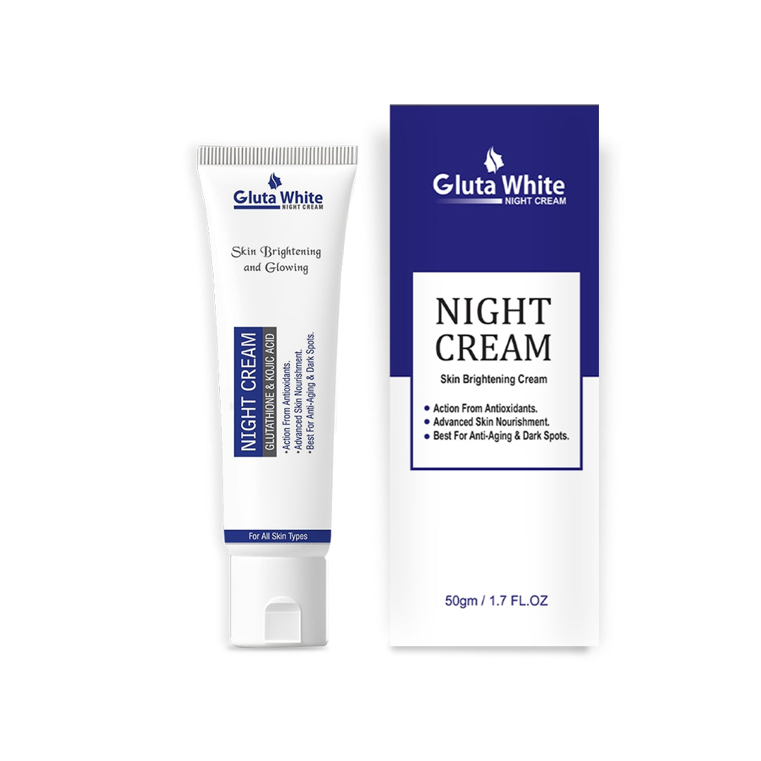 gluta white night cream tube