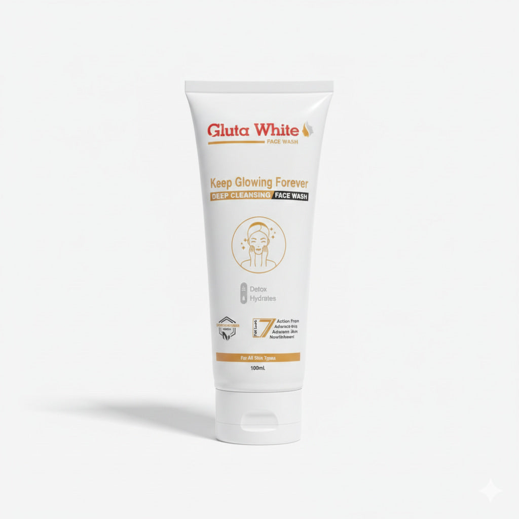 gluta white deep cleansing facewash