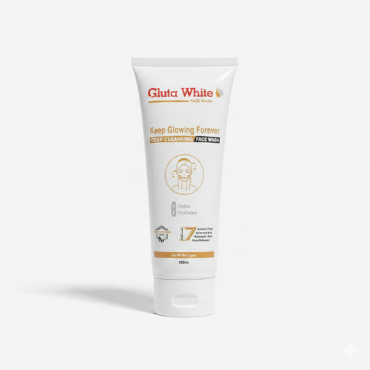 gluta white deep cleansing facewash