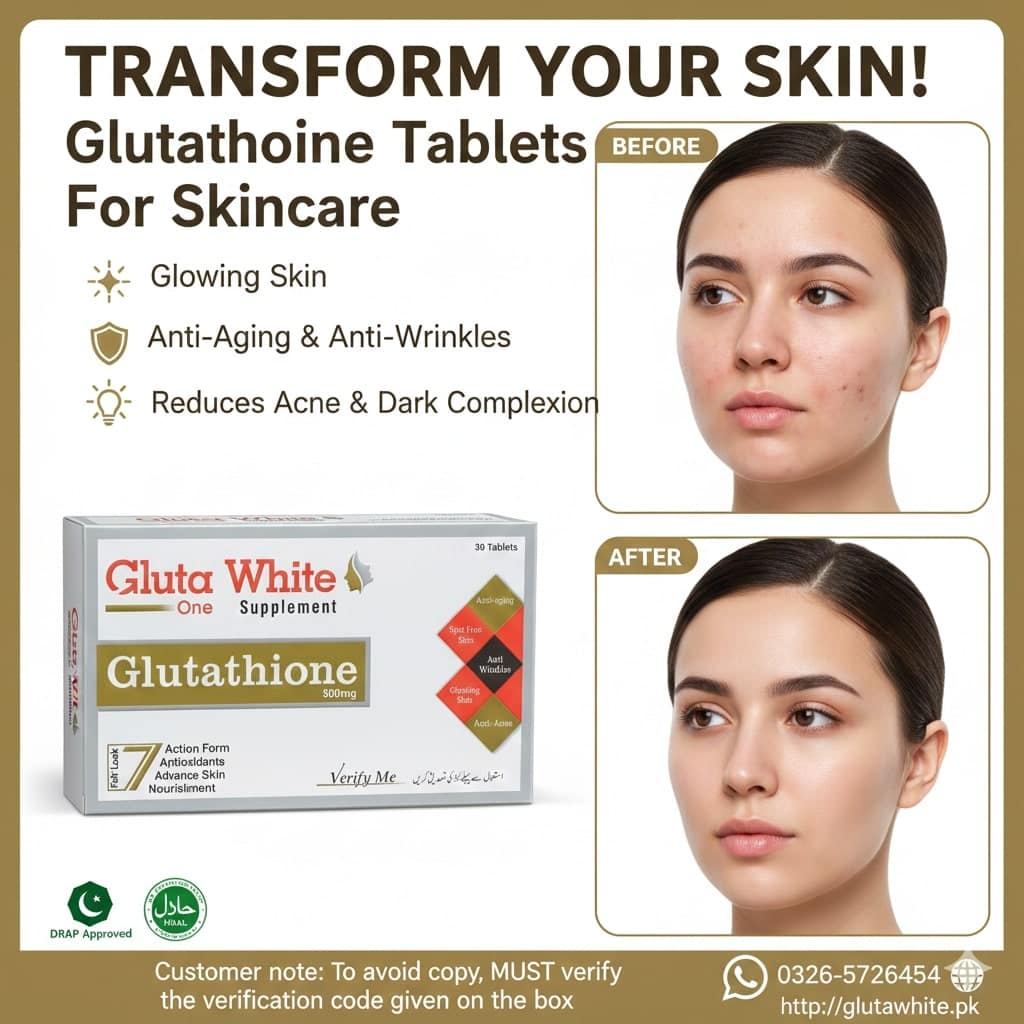 Gluta White Tablets Best for Face & Body Whitening