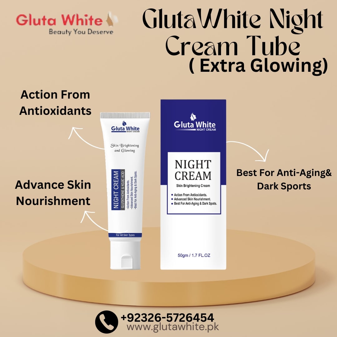 gluta white night cream tube