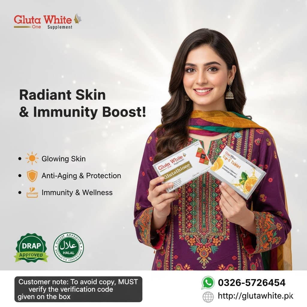 gluta white and vitamin c benefits for skin whitening and glowing